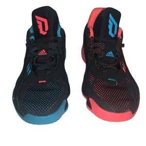 Adidas Big Kids Size 4 Dame 7 Ima Visionary Black Signal Pink Signal Cyan